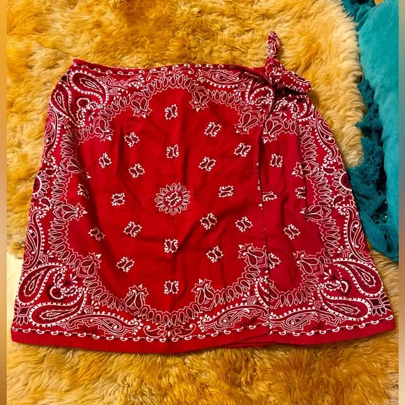 ラナー　 BANDANA CRAZY SKIRT CRAZY　Mサイズ ranor ラナー BANDANA SKIRT バンダナ スカート オリーブ 817-2